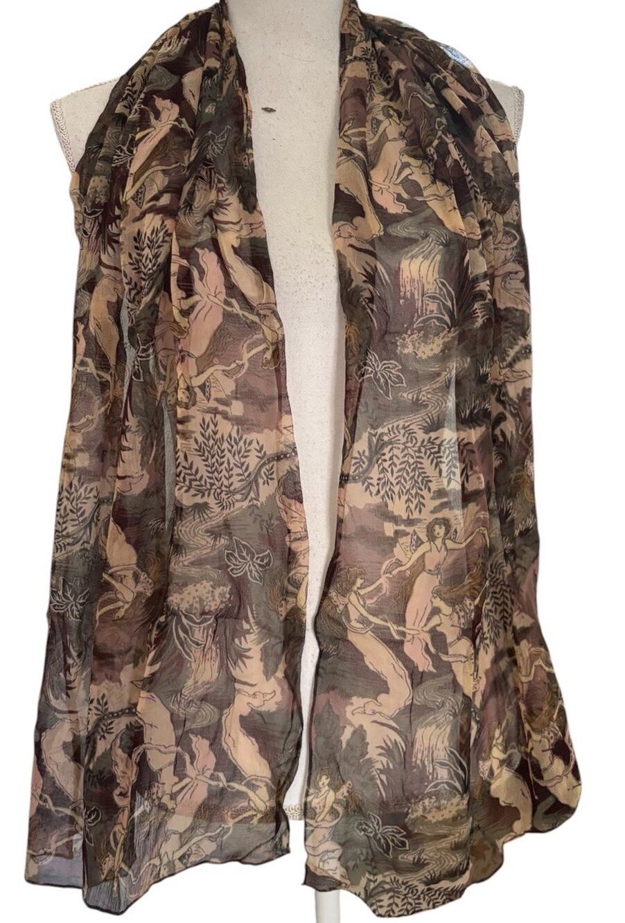 All That Glitters ATG San Francisco Scarf whimsical woods Fairy Sheer Rayon